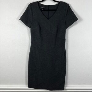 AGB Sheath Dress Short Sleeve Rear Zip‎ Stretch Women's 8